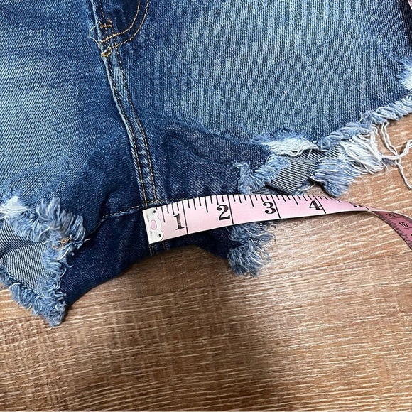 ABERCROMBIE & FITCH High Rise Denim Cut Off Jean Shorts Size 28 - Picture 9 of 9